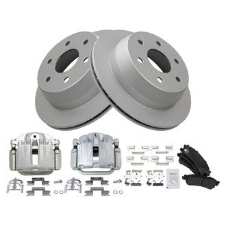 TRQ® - Rear Disc Brake Kit with Semi-Metallic Pads and Calipers