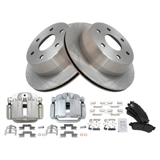 TRQ® - Rear Disc Brake Kit with Semi-Metallic Pads and Calipers
