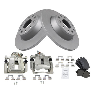 TRQ® - Rear Disc Brake Kit with Semi-Metallic Pads and Calipers