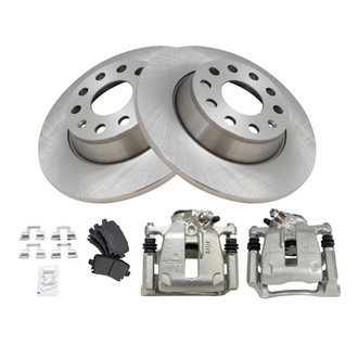 TRQ® - Rear Disc Brake Kit with Semi-Metallic Pads and Calipers