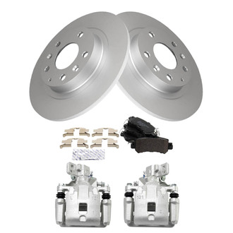 TRQ® - Rear Disc Brake Kit with Semi-Metallic Pads and Calipers
