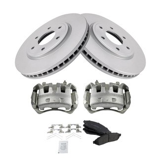 TRQ® - Front Disc Brake Kit with Semi-Metallic Pads and Calipers