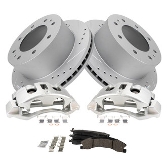 TRQ® - Performance Ceramic Rear Brake Kit with Calipers