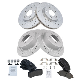 TRQ® - Performance Ceramic Front and Rear Brake Kit