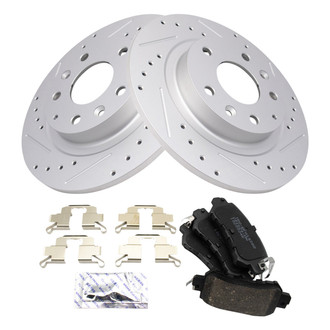TRQ® - Performance Ceramic Rear Brake Kit