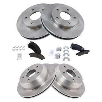 TRQ® - Front and Rear Disc Brake Kit with Ceramic Pads