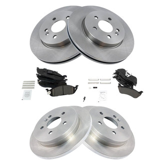TRQ® - Front and Rear Disc Brake Kit with Ceramic Pads