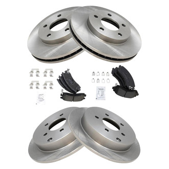 TRQ® - Front and Rear Disc Brake Kit with Ceramic Pads