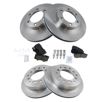 TRQ® - Front and Rear Disc Brake Kit with Ceramic Pads