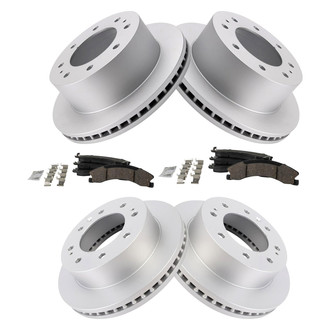 TRQ® - Front and Rear Disc Brake Kit with Ceramic Pads