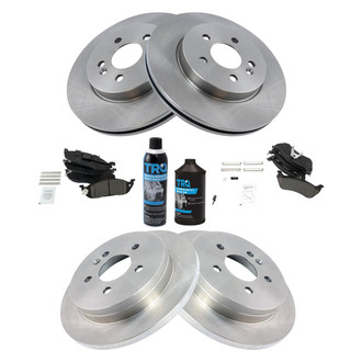 TRQ® - Front and Rear Disc Brake Kit with Ceramic Pads