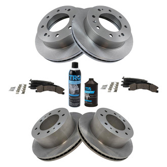 TRQ® - Front and Rear Disc Brake Kit with Ceramic Pads