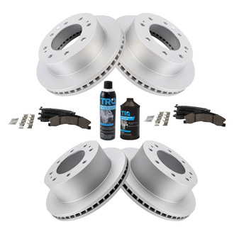 TRQ® - Front and Rear Disc Brake Kit with Ceramic Pads