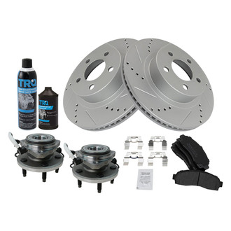 TRQ® - Performance Semi-Metallic Front Brake Kit