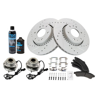 TRQ® - Performance Semi-Metallic Front Brake Kit