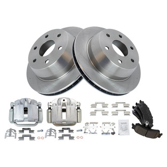 TRQ® - Performance Ceramic Rear Brake Kit with Calipers