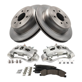 TRQ® - Performance Ceramic Rear Brake Kit with Calipers