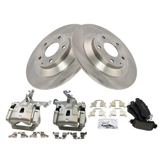 TRQ® - Performance Ceramic Rear Brake Kit with Calipers