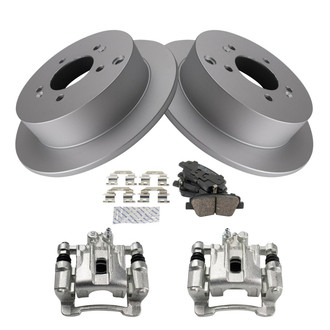 TRQ® - Performance Ceramic Rear Brake Kit with Calipers