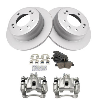 TRQ® - Performance Ceramic Rear Brake Kit with Calipers