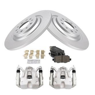 TRQ® - Performance Ceramic Rear Brake Kit with Calipers