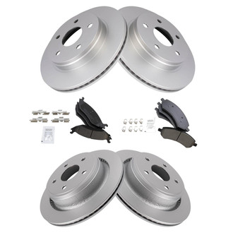 TRQ® - Performance Ceramic Front and Rear Brake Kit