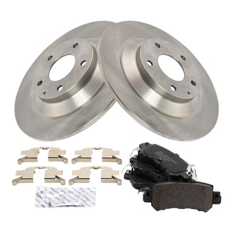 TRQ® - Rear Disc Brake Kit with Semi-Metallic Pads