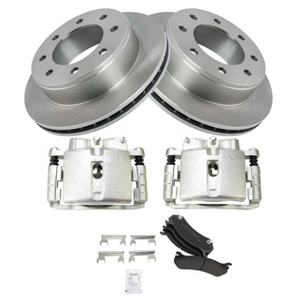 TRQ® - Rear Disc Brake Kit with Semi-Metallic Pads and Calipers