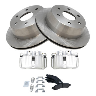 TRQ® - Rear Disc Brake Kit with Semi-Metallic Pads and Calipers