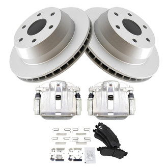 TRQ® - Rear Disc Brake Kit with Semi-Metallic Pads and Calipers