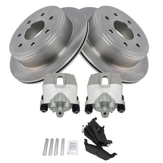 TRQ® - Rear Disc Brake Kit with Semi-Metallic Pads and Calipers