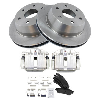 TRQ® - Rear Disc Brake Kit with Semi-Metallic Pads and Calipers