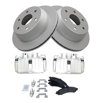 TRQ® - Rear Disc Brake Kit with Semi-Metallic Pads and Calipers