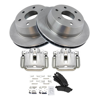 TRQ® - Rear Disc Brake Kit with Semi-Metallic Pads and Calipers