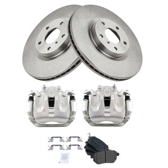 TRQ® - Front Disc Brake Kit with Semi-Metallic Pads and Calipers