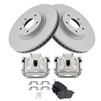 TRQ® - Front Disc Brake Kit with Semi-Metallic Pads and Calipers