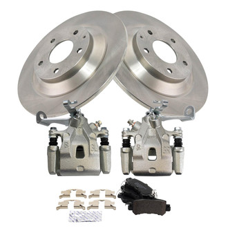 TRQ® - Rear Disc Brake Kit with Semi-Metallic Pads and Calipers