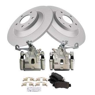 TRQ® - Rear Disc Brake Kit with Semi-Metallic Pads and Calipers