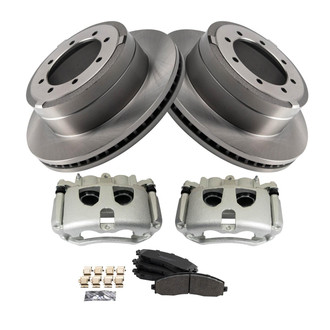 TRQ® - Rear Disc Brake Kit with Semi-Metallic Pads and Calipers