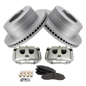 TRQ® - Rear Disc Brake Kit with Semi-Metallic Pads and Calipers