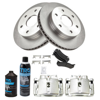 TRQ® - Front Disc Brake Kit with Semi-Metallic Pads and Calipers