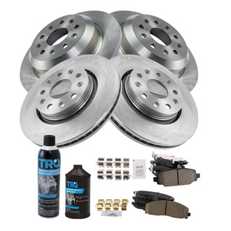 TRQ® - Front and Rear Disc Brake Kit with Ceramic Pads
