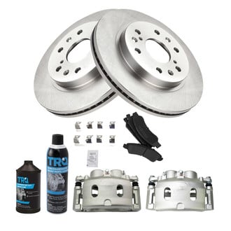 TRQ® - Front Disc Brake Kit with Semi-Metallic Pads and Calipers