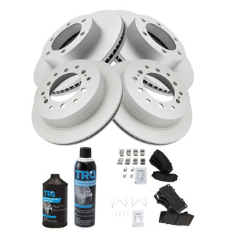 TRQ® - Front and Rear Disc Brake Kit with Semi-Metallic Pads