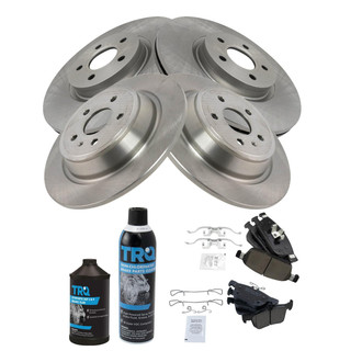 TRQ® - Front and Rear Disc Brake Kit with Ceramic Pads