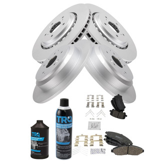 TRQ® - Front and Rear Disc Brake Kit with Ceramic Pads