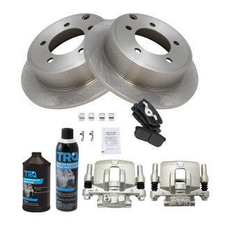 TRQ® - Rear Disc Brake Kit with Semi-Metallic Pads and Calipers