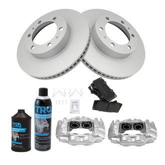 TRQ® - Front Disc Brake Kit with Semi-Metallic Pads and Calipers