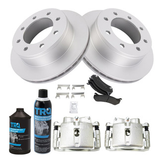 TRQ® - Rear Disc Brake Kit with Semi-Metallic Pads and Calipers