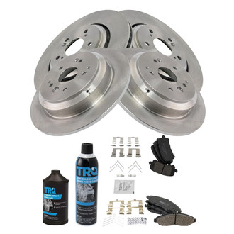 TRQ® - Front and Rear Disc Brake Kit with Ceramic Pads
